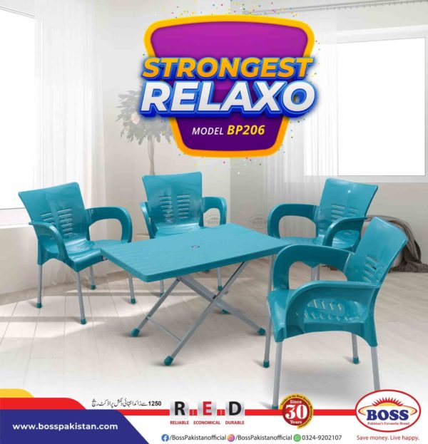 Relaxo Chair Set with BP-214-S Folding Table