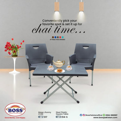 Mega Jhonny Chair Set With BP-214-s Folding Table