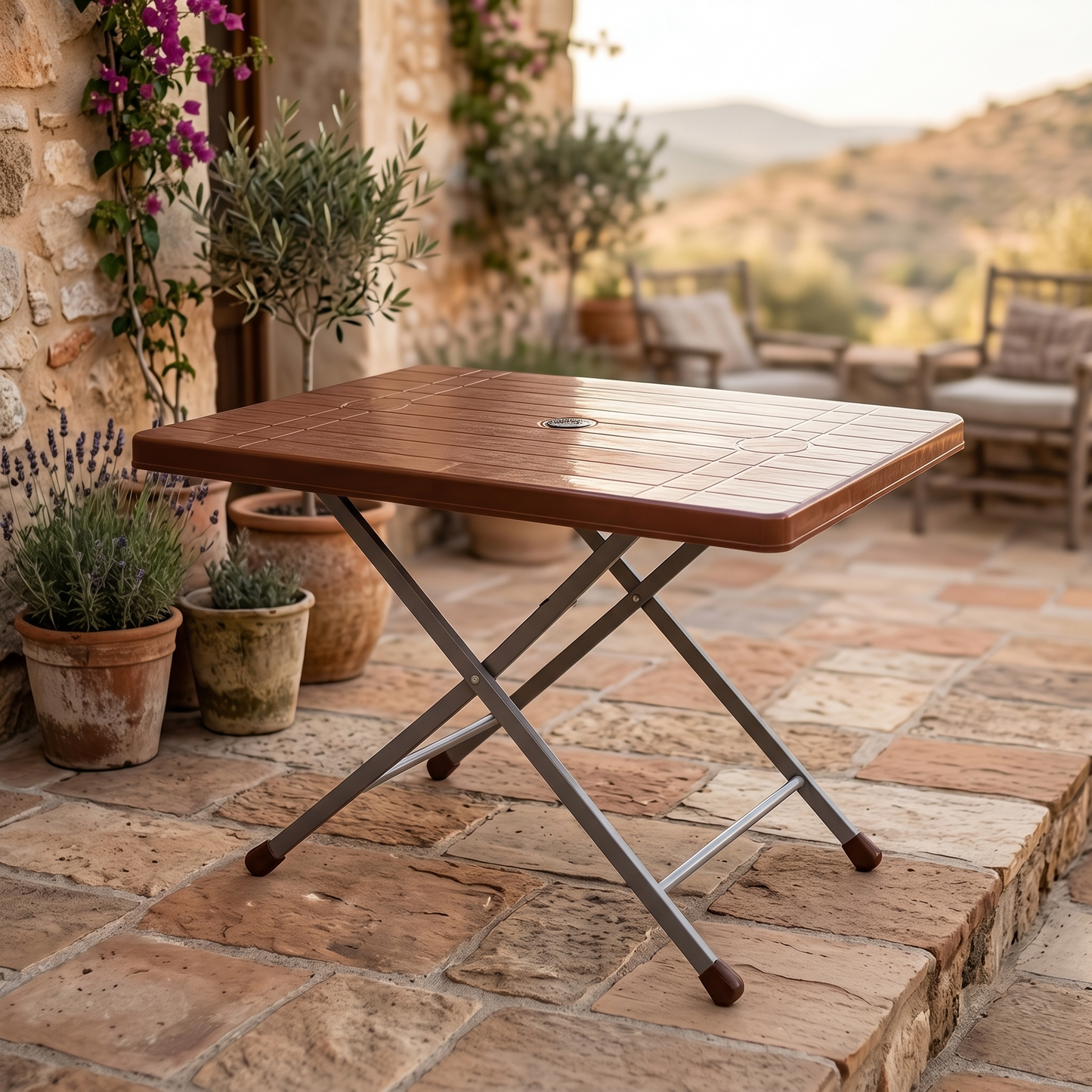 Boss BP-214-S Steel Plastic Square Folding Table (2 X 3)