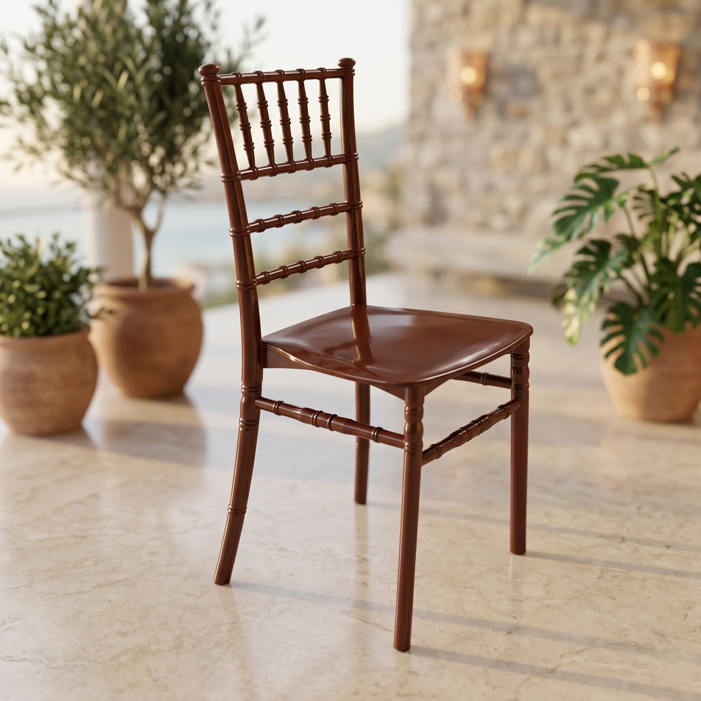 Boss BP-626 Full Plastic Marque Chair With Straight Back
